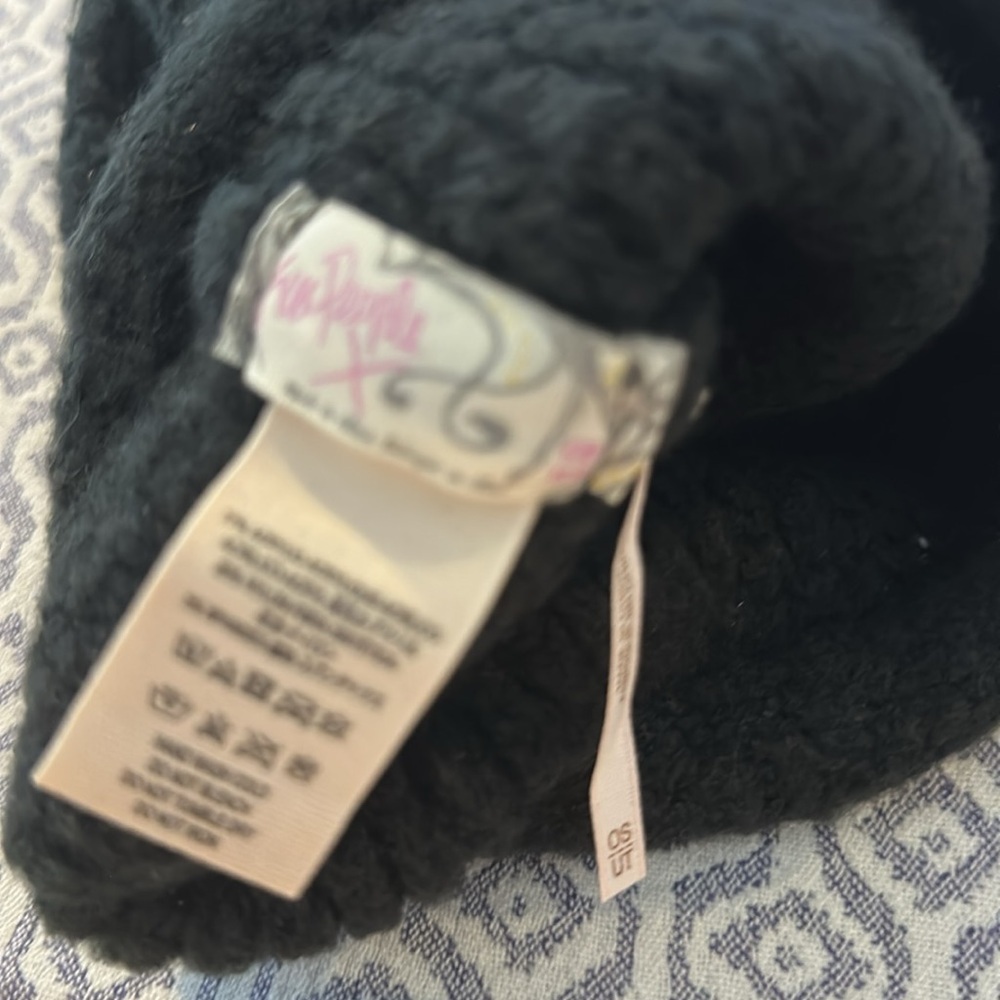 FREE PEOPLE Dreamland Knit Beanie Charcoal Black​ - Picture 5 of 5